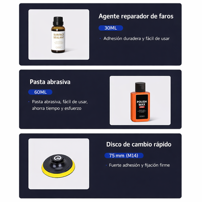 Kit Completo de Restauración de Faros
