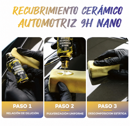 Recubrimiento cerámico, kit de nanorecubrimiento 9H